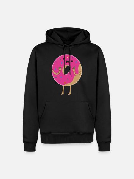 beignet - Sweat à capuche Premium bio Homme - noir