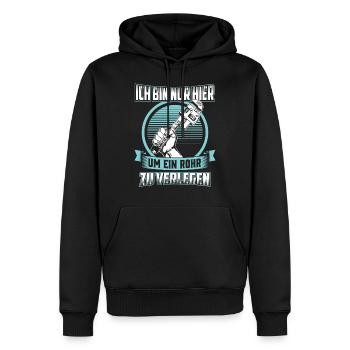 Klempner Spengler Installateur Monteur Rohre - Männer Premium Bio Hoodie - Schwarz - Vorne - Nico (187cm)
