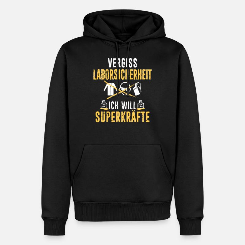 Laborsicherheit/Superkräfte/Labor/Lab/Wissenschaft - Männer Premium Bio Hoodie - Schwarz