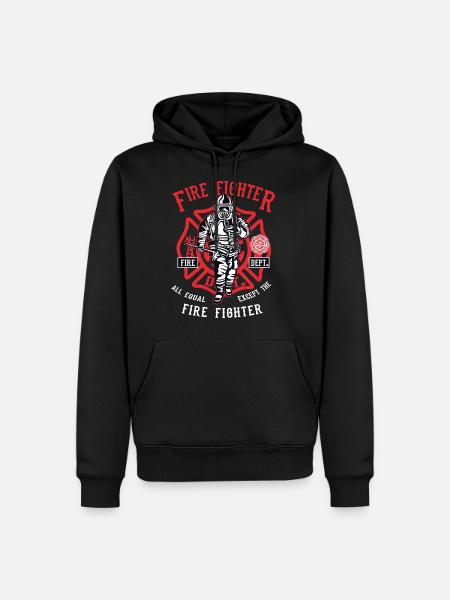 Firefighter - Men’s Premium Organic Hoodie - black