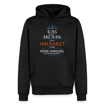 Hausarzt Beruf - Männer Premium Bio Hoodie - Schwarz - Vorne - Nico (187cm)