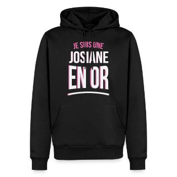 Ich bin ein Josiane in Gold Geschenk-Idee Humor - Männer Premium Bio Hoodie - Schwarz - Vorne - Nico (187cm)