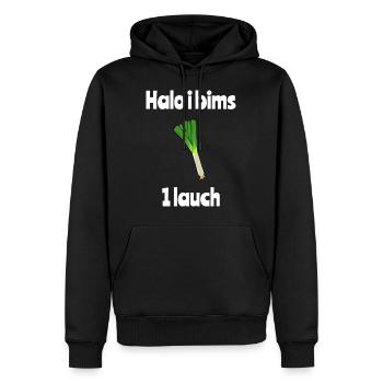 I bims 1 Lauch | Lauch Shirt Lustig - Männer Premium Bio Hoodie - Schwarz - Vorne - Nico (187cm)
