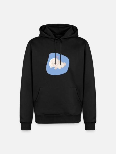 puppy dog eyes - Men’s Premium Organic Hoodie - black