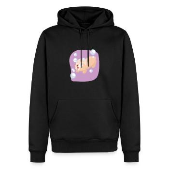 Bulles de savon chien - Sweat à capuche Premium bio Homme - noir - Devant - Nico (187cm)