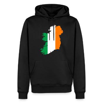 Irlande - Sweat à capuche Premium bio Homme - noir - Devant - Nico (187cm)