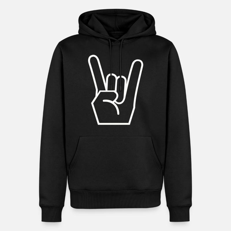 French fork - Men’s Premium Organic Hoodie - black