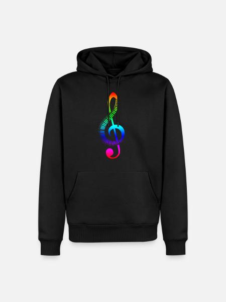 Clef rainbow - Men’s Premium Organic Hoodie - black