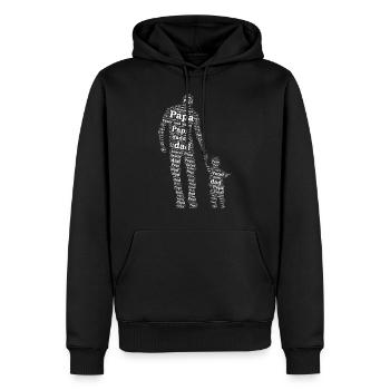 Vater und Sohn - Männer Premium Bio Hoodie - Schwarz - Vorne - Nico (187cm)