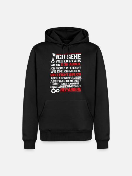 Schrauber Rostlaube aufmotzen, für Bastler, lustig - Männer Premium Bio Hoodie - Schwarz