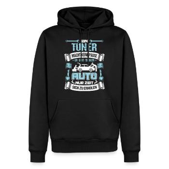 Tuner Auto Pause, lustiges Tuning Shirt Tunershirt - Männer Premium Bio Hoodie - Schwarz - Vorne - Nico (187cm)
