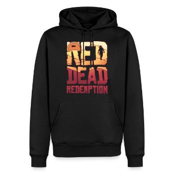 Red dead redemtion Sunset - Men’s Premium Organic Hoodie - black - Front - Nico (187cm)