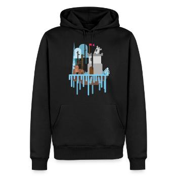 castle protector - Men’s Premium Organic Hoodie - black - Front - Nico (187cm)