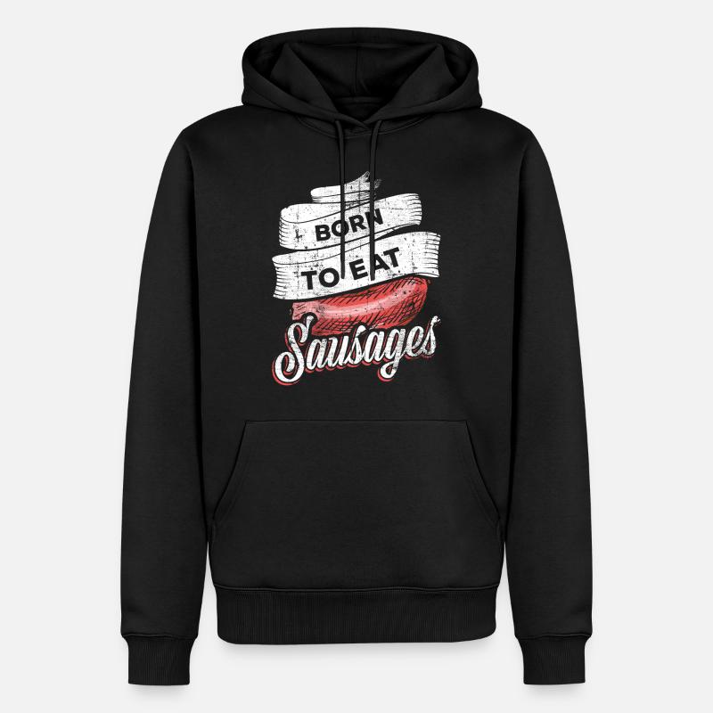 Wurst Würstchen - Männer Premium Bio Hoodie - Schwarz