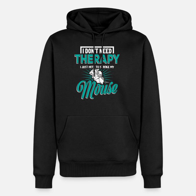Maus Mäuse Geschenk - Männer Premium Bio Hoodie - Schwarz