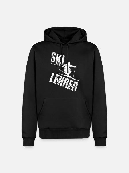 Skilehrer Apre Ski - Männer Premium Bio Hoodie - Schwarz