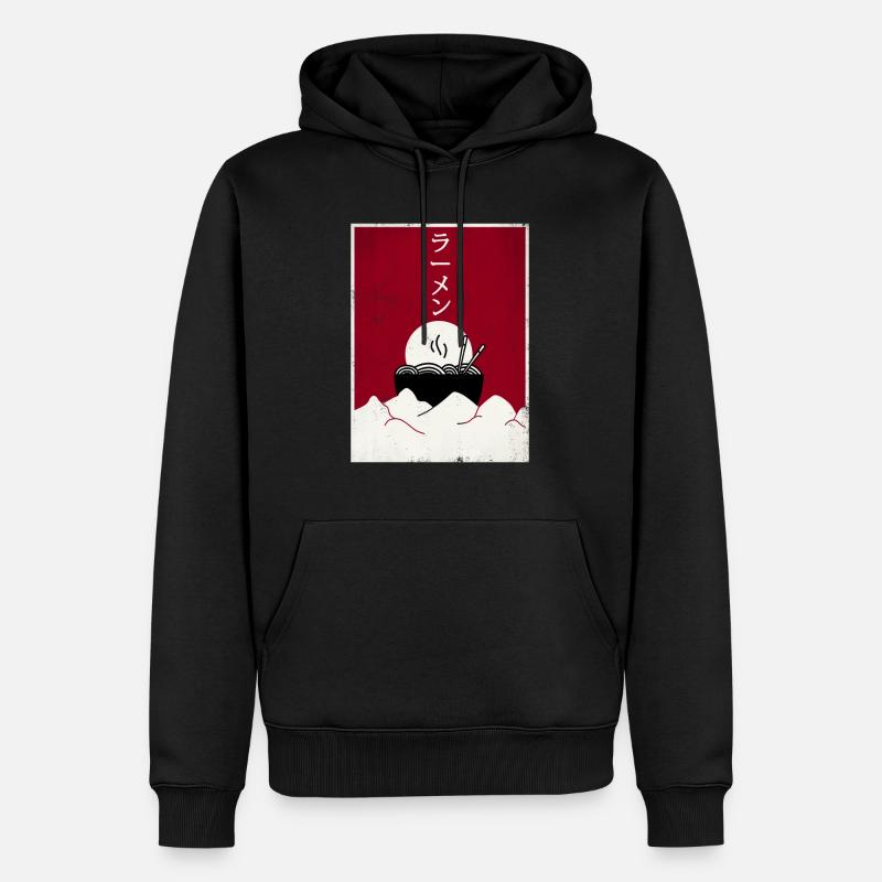 Ramen Nouilles is Life ラーメン - Sweat à capuche Premium bio Homme - noir