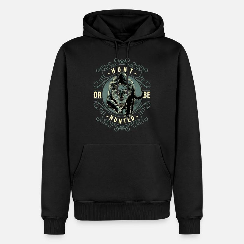 Chasse ou chasse! - Sweat à capuche Premium bio Homme - noir