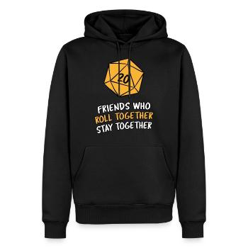 Gamer Beste Freunde Rollenspiel RPG D20 Geschenk - Männer Premium Bio Hoodie - Schwarz - Vorne - Nico (187cm)