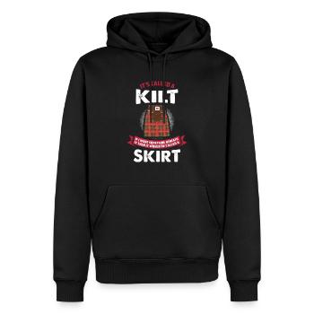 Kilt tartan écossais écossais cadeau - Sweat à capuche Premium bio Homme - noir - Devant - Nico (187cm)