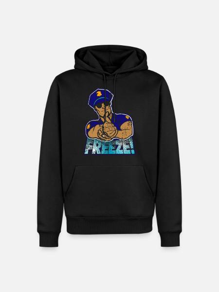 Polizei - Männer Premium Bio Hoodie - Schwarz