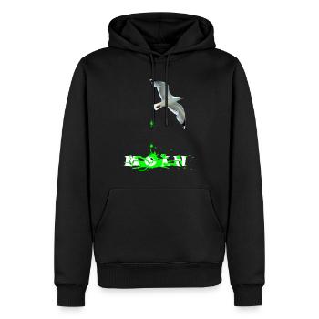 Kackende Moewe - Männer Premium Bio Hoodie - Schwarz - Vorne - Nico (187cm)