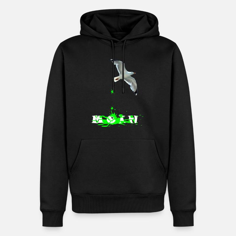 Kackende Moewe - Männer Premium Bio Hoodie - Schwarz