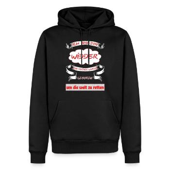 Zodiac Aries - Men’s Premium Organic Hoodie - black - Front - Nico (187cm)