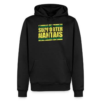Stützer Nantes - Männer Premium Bio Hoodie - Schwarz - Vorne - Nico (187cm)