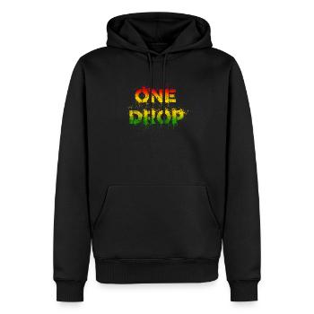 One Drop Reggae Riddim Music Jamaïque Roots Onedrop - Sweat à capuche Premium bio Homme - noir - Devant - Nico (187cm)