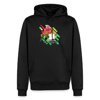 icehockey5 - Sweat à capuche Premium bio Homme - noir - Devant - Nico (187cm)