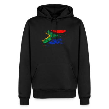 africa F - Männer Premium Bio Hoodie - Schwarz - Vorne - Nico (187cm)