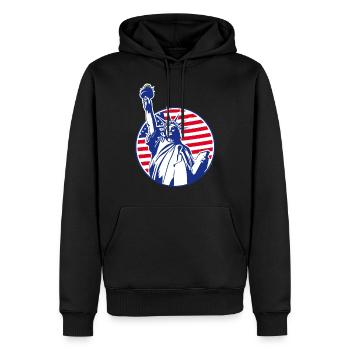Statue de la Liberte - Sweat à capuche Premium bio Homme - noir - Devant - Nico (187cm)