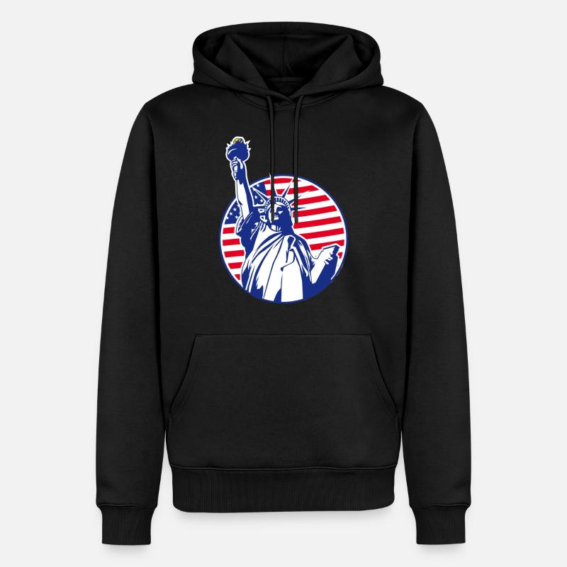 Statue de la Liberte - Sweat à capuche Premium bio Homme - noir