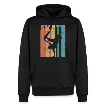 Skate - Männer Premium Bio Hoodie - Schwarz - Vorne - Nico (187cm)