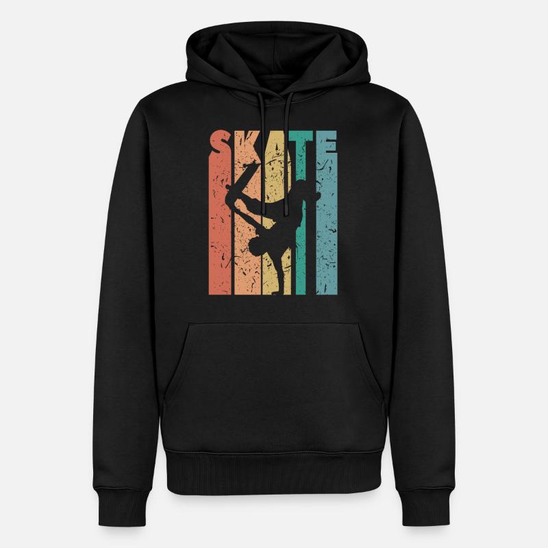 Skate - Männer Premium Bio Hoodie - Schwarz