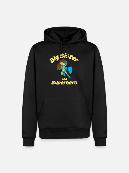 Big Sister Superhero Grote zustersuperhero - Herre Premium økologisk hoodie - sort