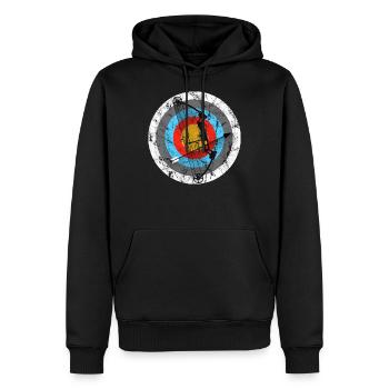 Archery Target Compound Bow Gift - Men’s Premium Organic Hoodie - black - Front - Nico (187cm)