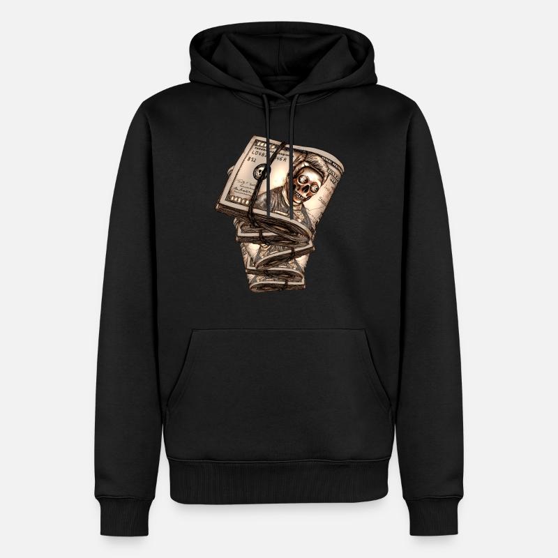 Dollars - Sweat à capuche Premium bio Homme - noir