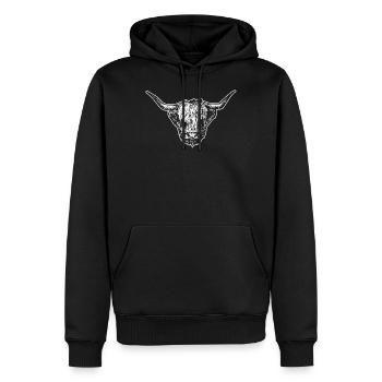 Kuh Kühe Rind Bauer Landwirt Silhouette Geschenk - Männer Premium Bio Hoodie - Schwarz - Vorne - Nico (187cm)