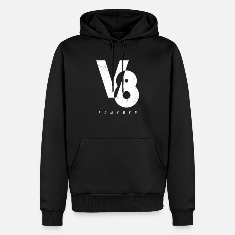 V8 Engine Motor Powered - Sweat à capuche Premium bio Homme - noir