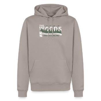 Holzfäller Woods Shirt - Männer Premium Bio Hoodie - Taupe - Vorne - Nico (187cm)