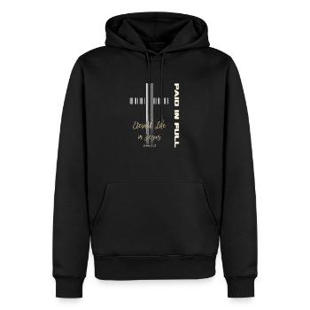 Christliches Design - Ewiges Leben in Jesus - Männer Premium Bio Hoodie - Schwarz - Vorne - Nico (187cm)