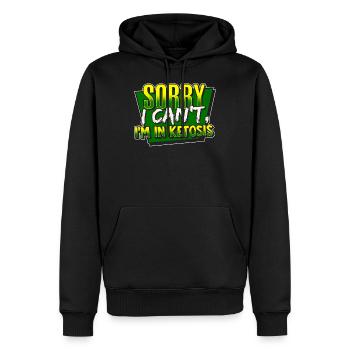 Cétose Je suis désolé je ne peux pas - Sweat à capuche Premium bio Homme - noir - Devant - Nico (187cm)