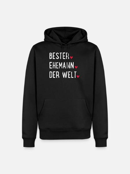 Ehemann - Männer Premium Bio Hoodie - Schwarz