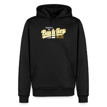 Père et fils - Sweat à capuche Premium bio Homme - noir - Devant - Nico (187cm)