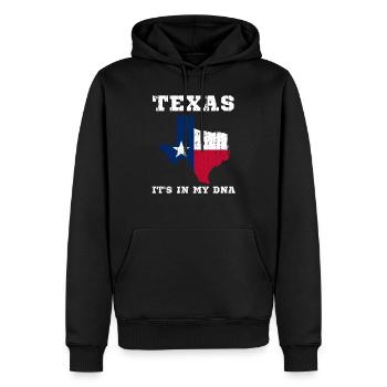 Texas USA - Sweat à capuche Premium bio Homme - noir - Devant - Nico (187cm)