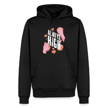 Kletterer Klettern Lustiger Spruch Always High - Männer Premium Bio Hoodie - Schwarz - Vorne - Nico (187cm)