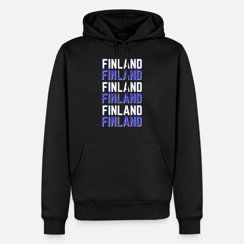 Finlande - Sweat à capuche Premium bio Homme - noir