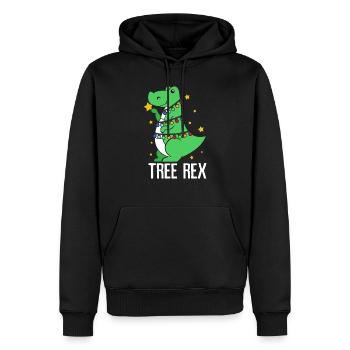 Dinosaurier Weihnachten Dino Christmas Geschenk - Männer Premium Bio Hoodie - Schwarz - Vorne - Nico (187cm)